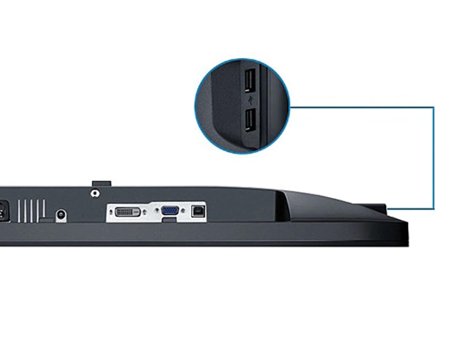 Monitor DELL P2412Hb 24" Risoluzione Full HD 1080p DVI VGA Hub USB Regolabile - Ricondizionato - 4