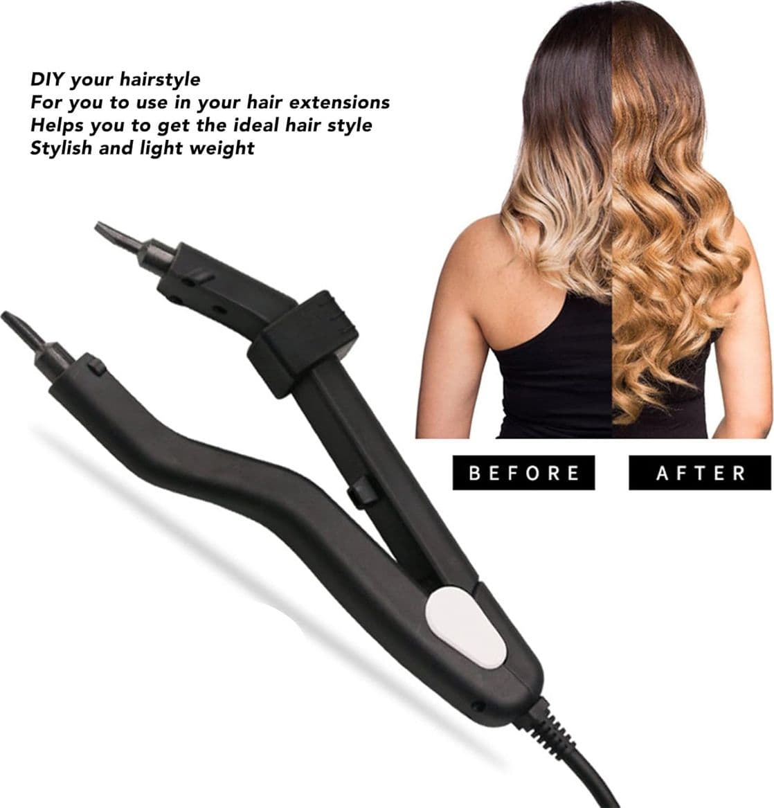 Piastra Capelli per Extension Applicazione a Caldo Ferro Termico Professionale con Regolazione di Temperatura Fino a 220 Gradi - 3