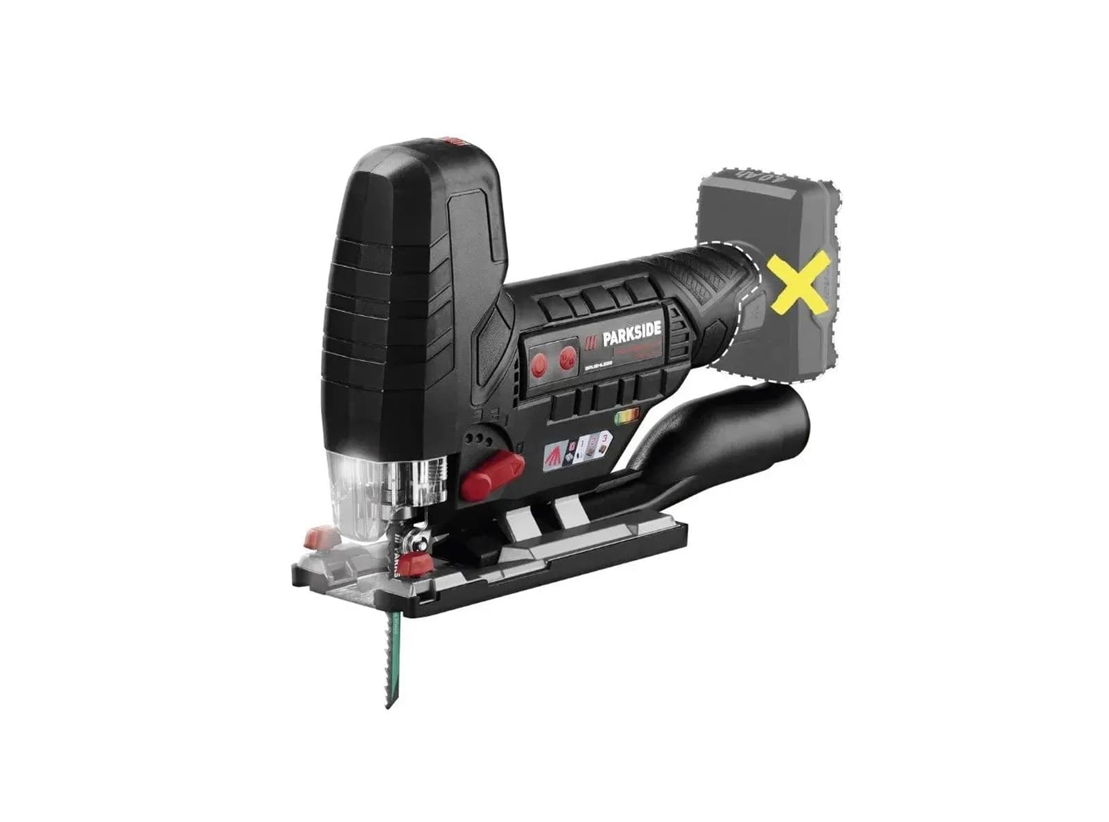 Seghetto a Pendolo Alternativo PARKSIDE Perfomance Brushless PPSTKA 12 A1 Funzionamento a Batteria - Prodotto esposto in negozio - 2