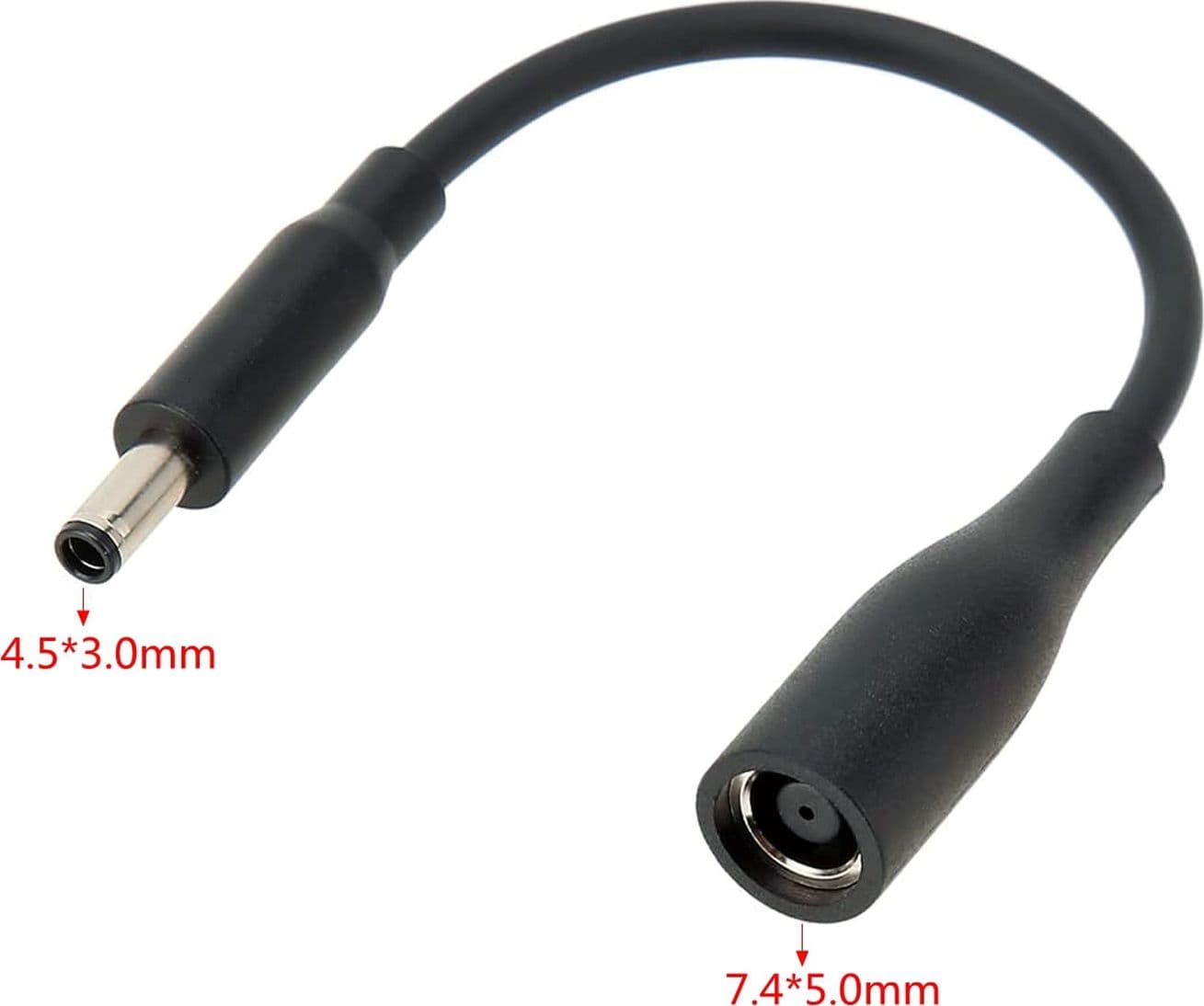 Set 5 Cavetti adattatori 7.4x5.0 mm femmina a 4.5x3.0 mm spinotto maschio per alimentatore notebook Dell e XPS Laptop Workstation - 2