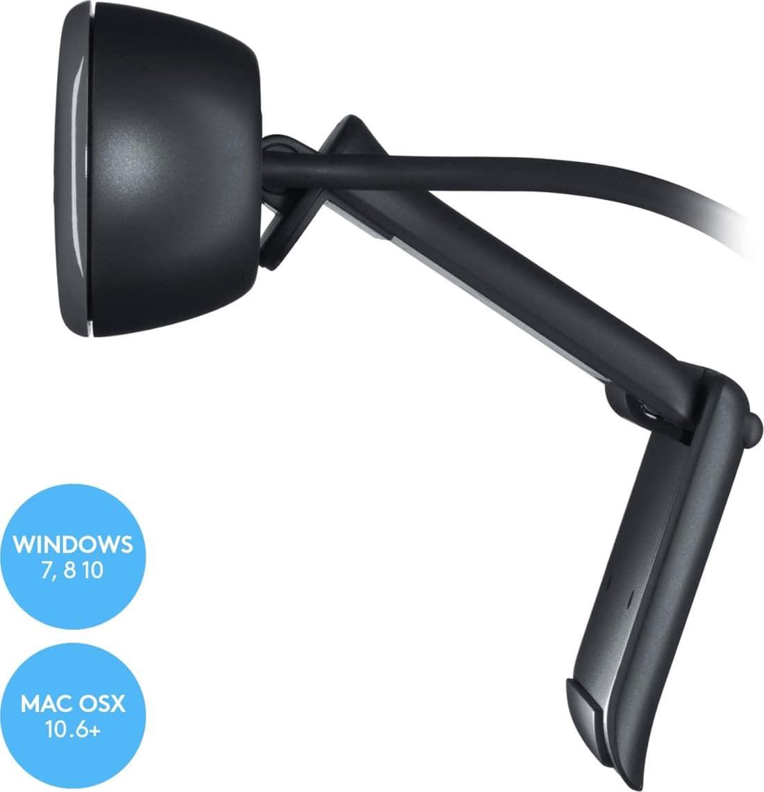 Webcam Logitech C270 HD 720p 30fps con Microfono Integrato Riduzione Rumore Clip Universale USB Plug and Play per PC Smart Working e DAD - 5