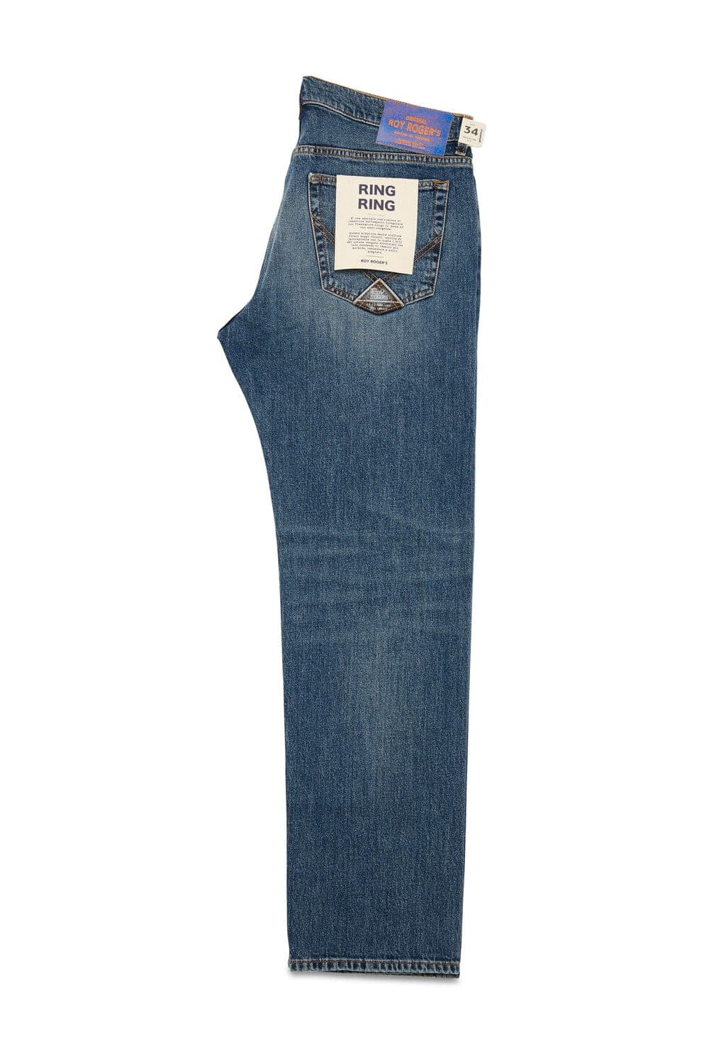 Roy Roger's Jeans Uomo Cult Wide Denim Slub Elasticizzato Ben RRU90004CT200103 C0999 - 2
