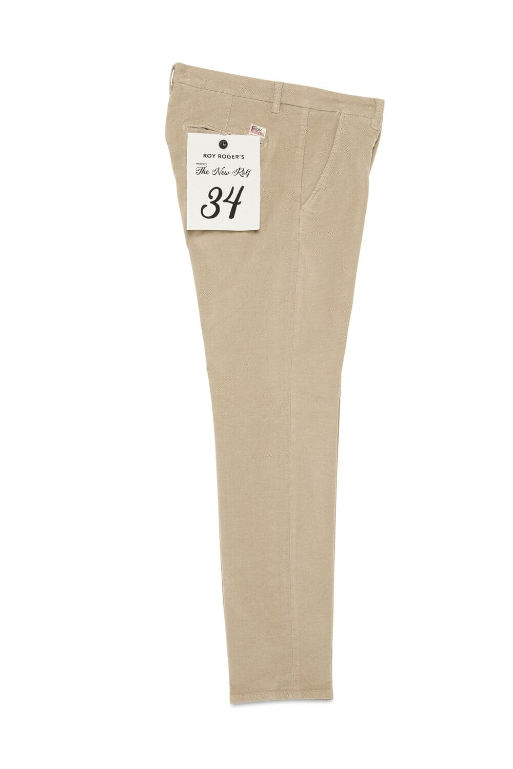 Roy Roger's Pantalone Uomo New Rolf Diagonal Cord Elasticizzato Nut RRU013C8700112 C0234 - 2