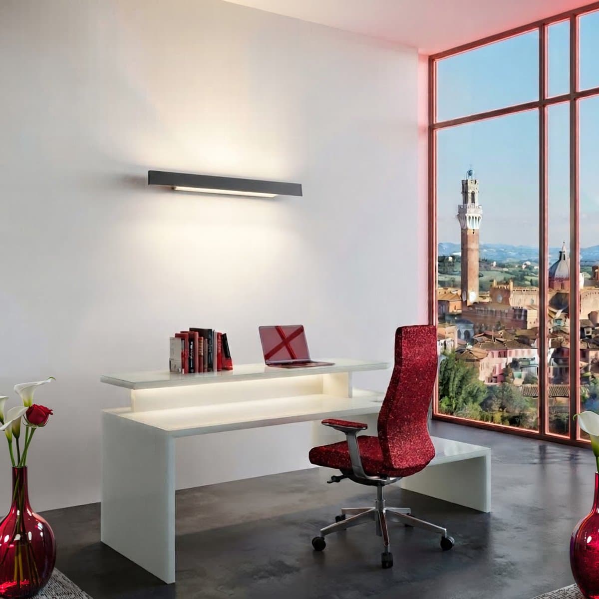 Applique moderno Promoluce DISPLAY A105 DG LED CCT 5950LM metallo antracite - 2