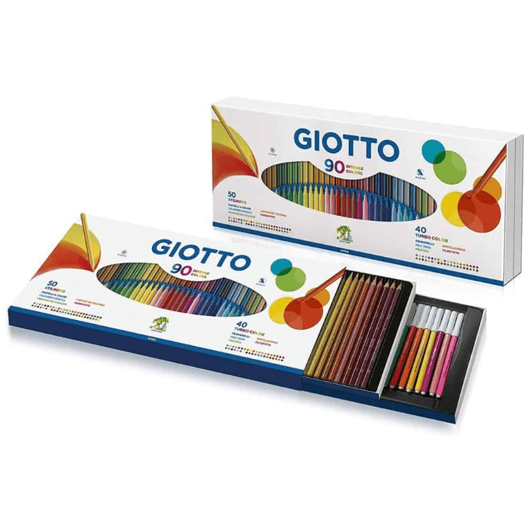 Giotto - 90 Intense Colors scatola 50 matite Stilnovo+40 pennarelli Turbo Color F25750000 - 4