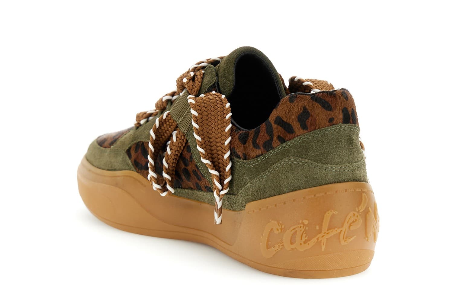SCARPA IN PELLE SCAMOSCIATA CON RIPORTIIN PELLE EFFETTO CAVALLINO CON CHARM - 2