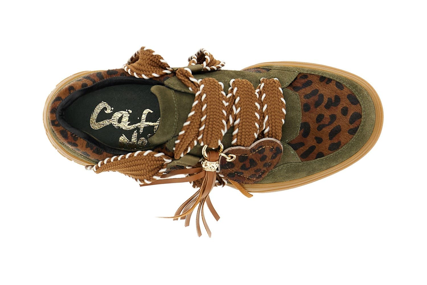 SCARPA IN PELLE SCAMOSCIATA CON RIPORTIIN PELLE EFFETTO CAVALLINO CON CHARM - 3