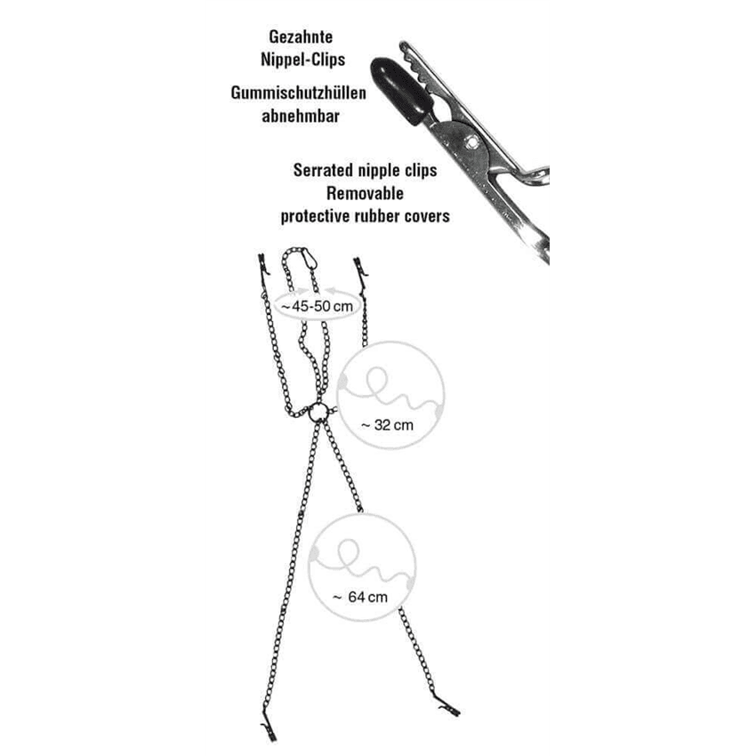 Pinze Capezzoli vulva BDSM Bondage Catene Collare Metallo Fetish Collection - 5