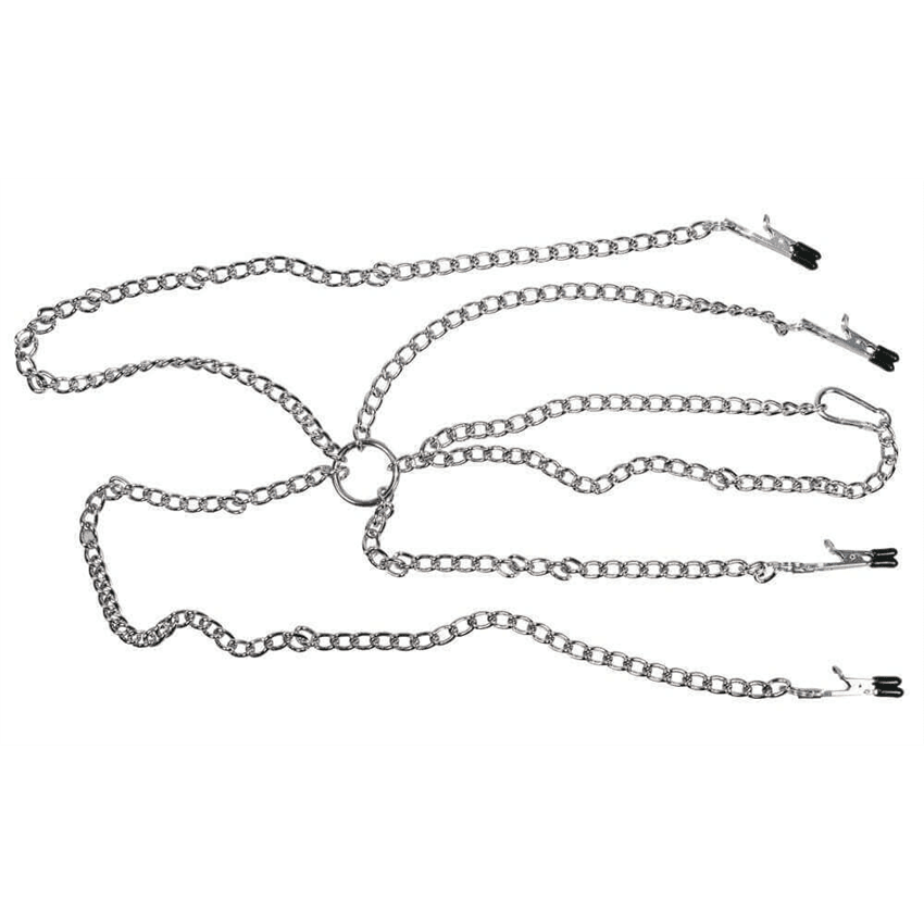 Pinze Capezzoli vulva BDSM Bondage Catene Collare Metallo Fetish Collection - 6