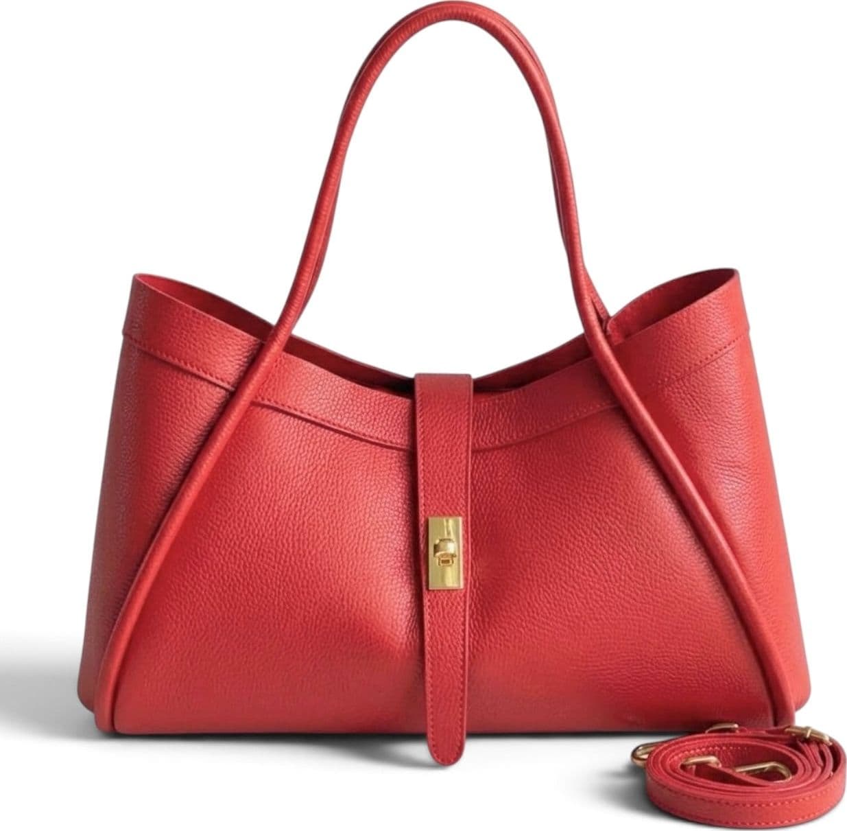 Modarno Borsa a Mano In Vera Pelle Media Con Doppio Manico 34x17x20 - 16