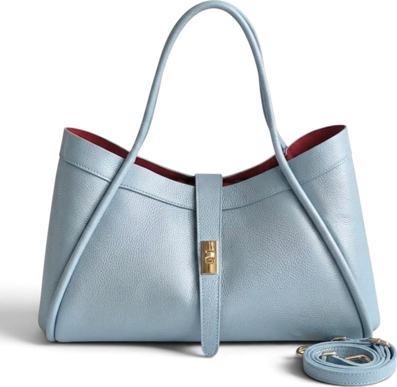 Modarno Borsa a Mano In Vera Pelle Media Con Doppio Manico 34x17x20 - 17