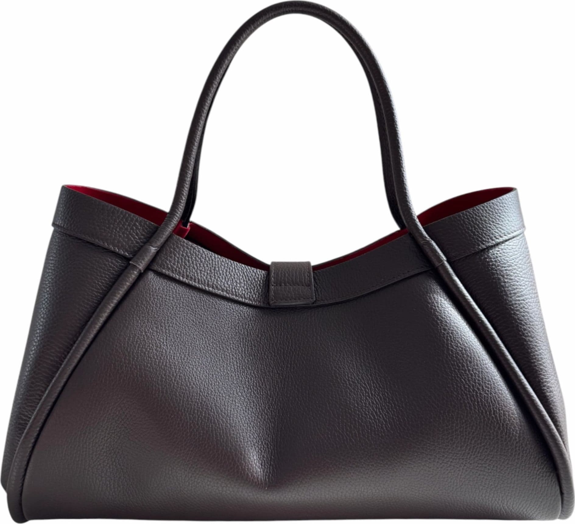 Modarno Borsa a Mano In Vera Pelle Media Con Doppio Manico 34x17x20 - 4