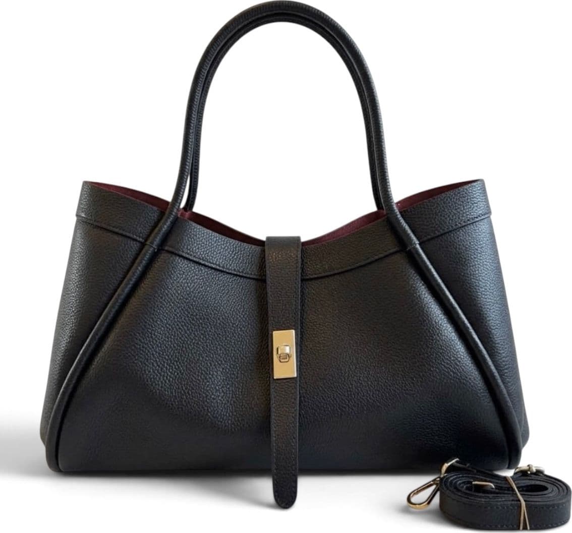 Modarno Borsa a Mano In Vera Pelle Media Con Doppio Manico 34x17x20 - 9