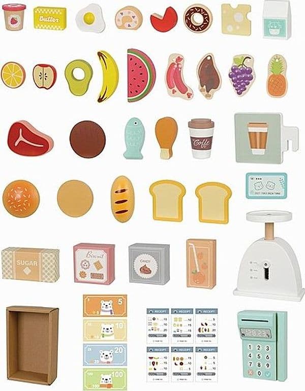 Supermercato in Legno con Accessori Tooky Toy - 2