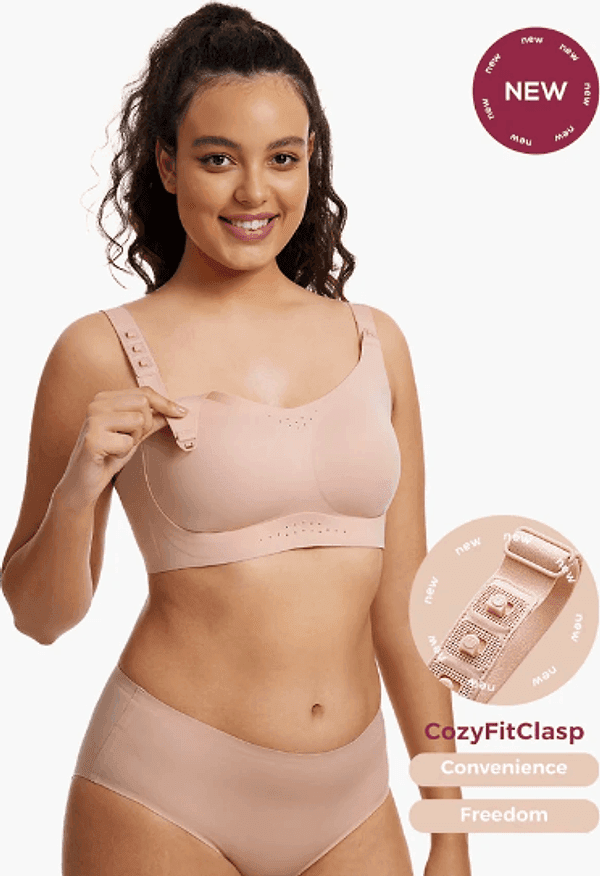 Momcozy - Reggiseno per allattamento con chiusura a clip CozyFitClasp