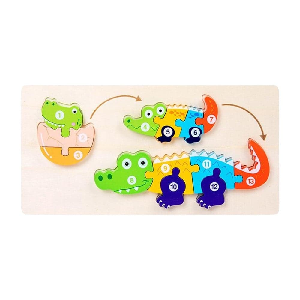 PUZZLE IN LEGNO DA INCASTRO TEMA CICLO CRESCITA ANIMALI GIOCO EDUCATIVO PER BAMBINI 74463 - 8