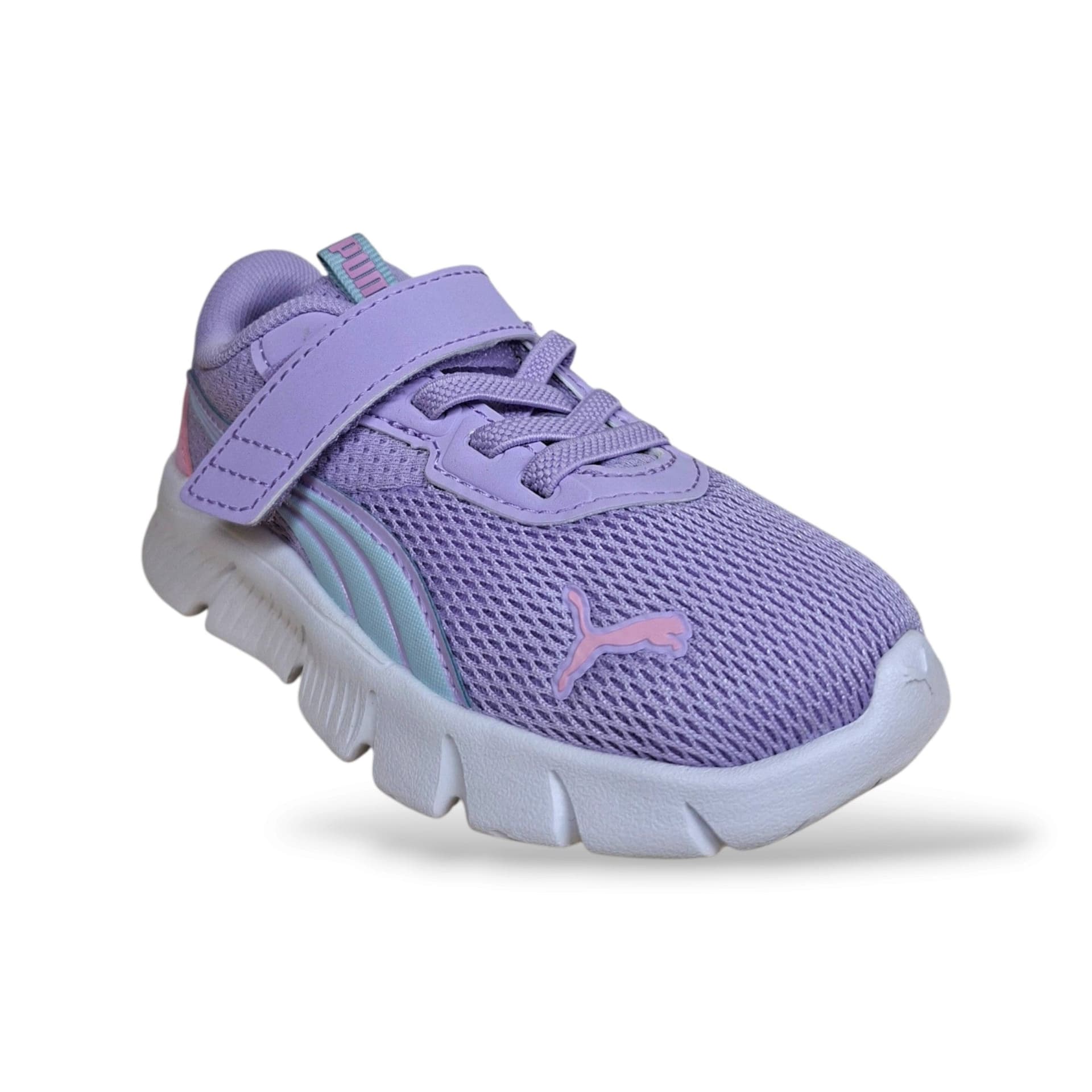 PUMA Flex Focus Sneakers Bambine Ragazze Viola Celeste | Laccio Elastico Velcro Leggera Flessibile | Taglia 20-27 | Scarpetteria Gica - 2