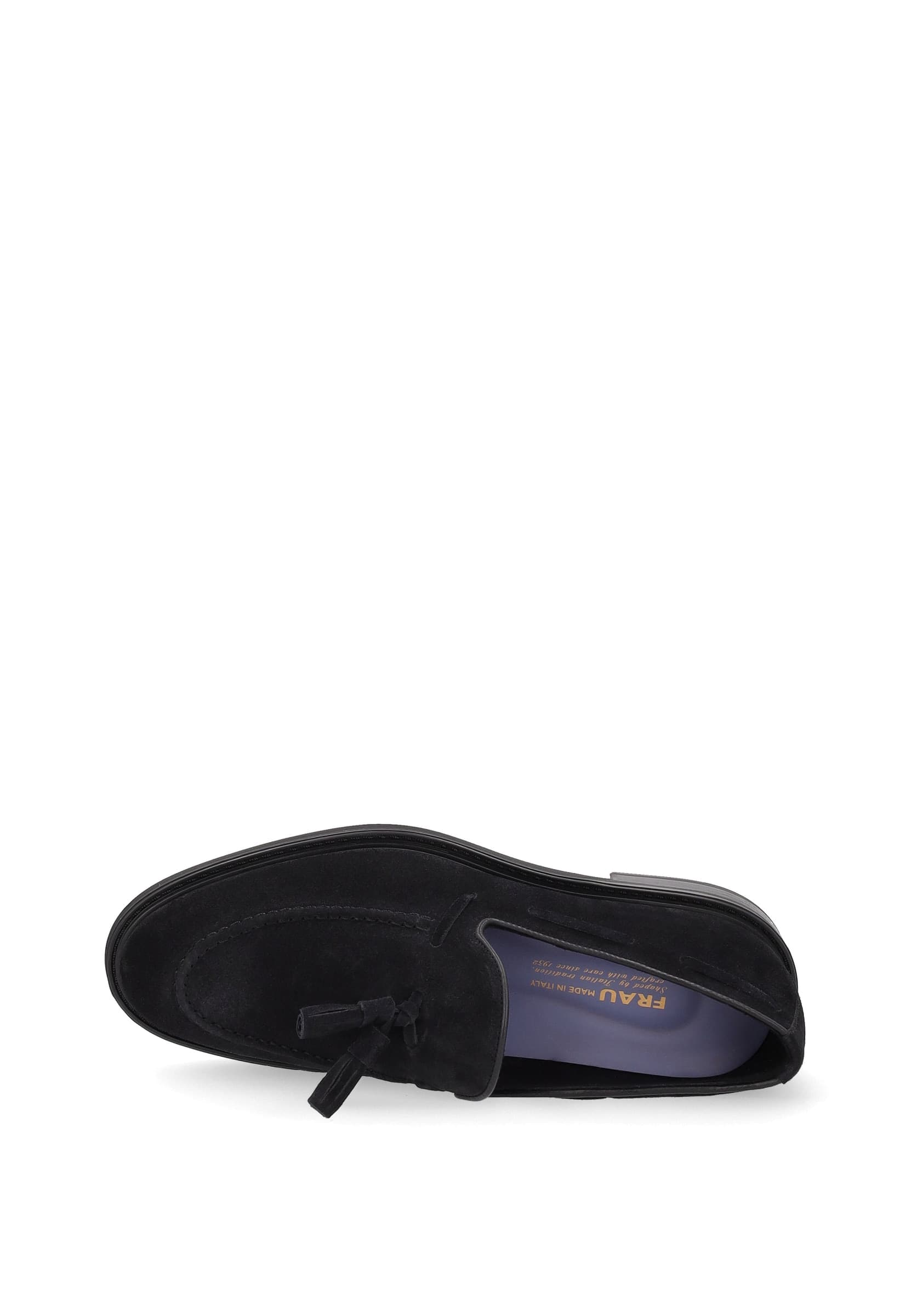 Frau mocassini uomo in camoscio off-black BLU A71C2 - 4
