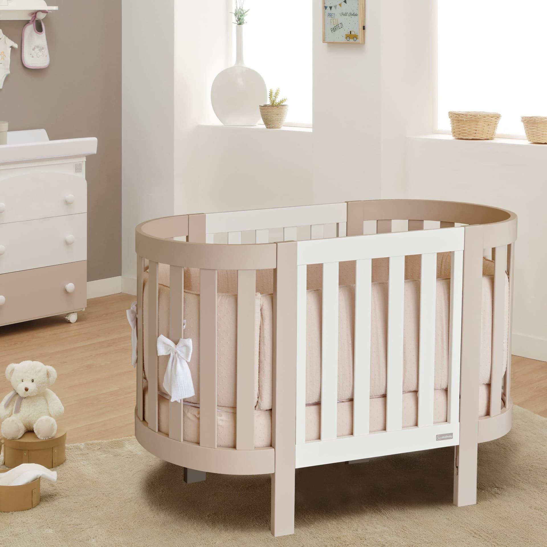 Italbaby - Lettino Ovale Trasformabile Evoc con Coordinato - 3
