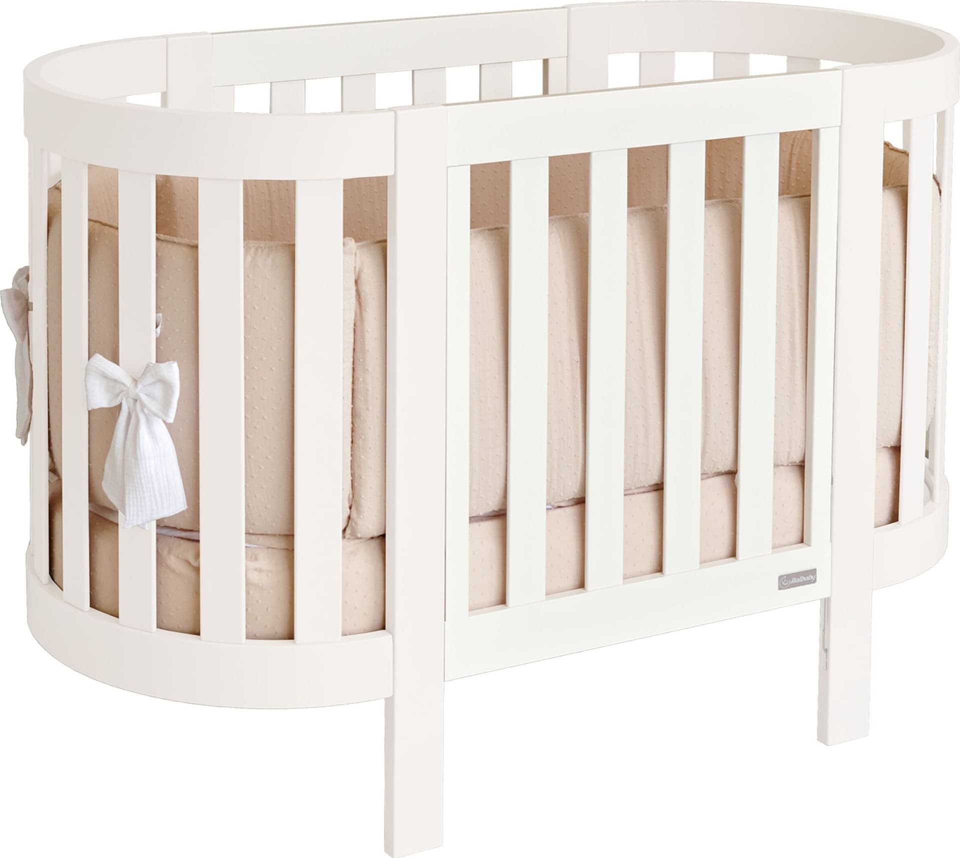 Italbaby - Lettino Ovale Trasformabile Evoc con Coordinato - 4
