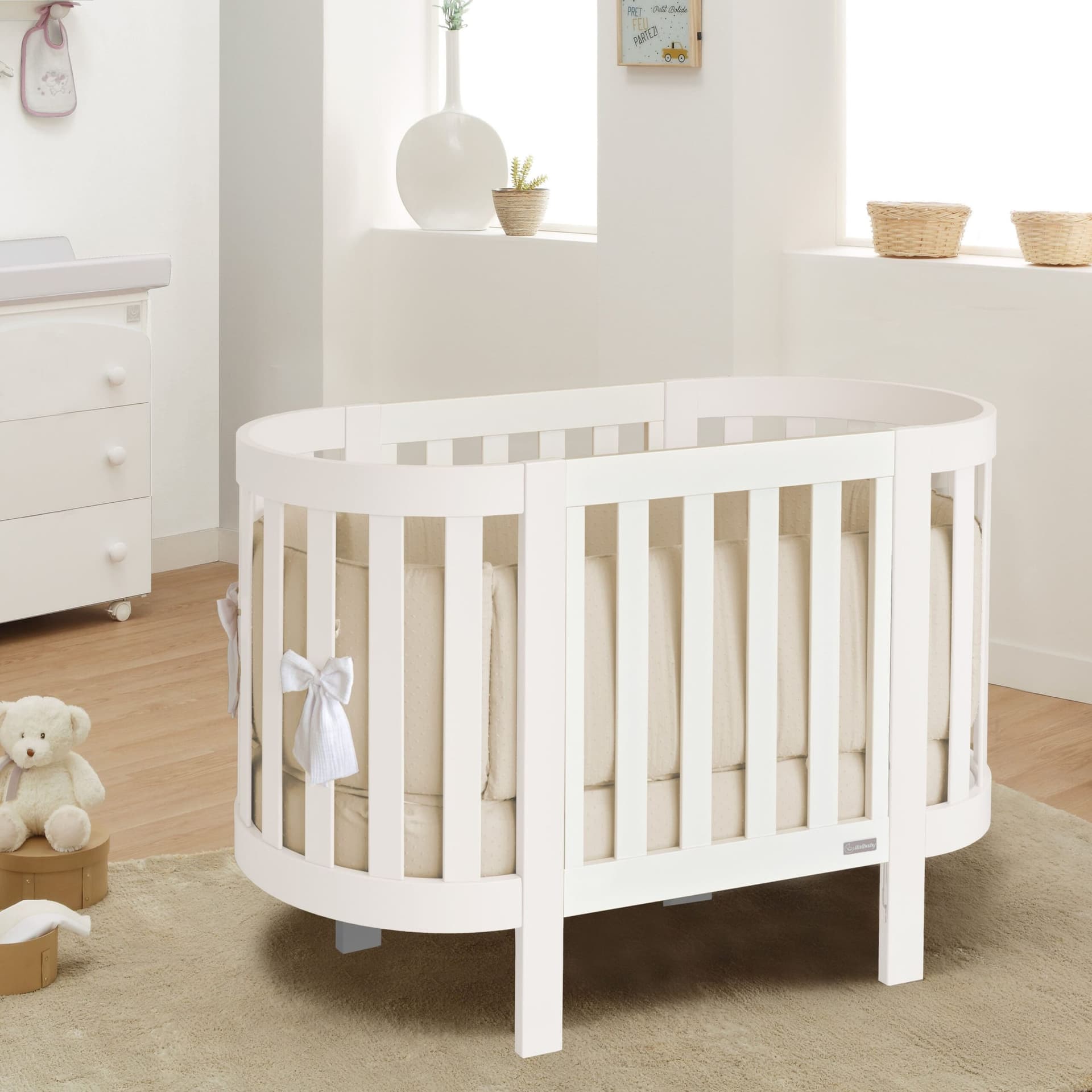 Italbaby - Lettino Ovale Trasformabile Evoc con Coordinato - 6