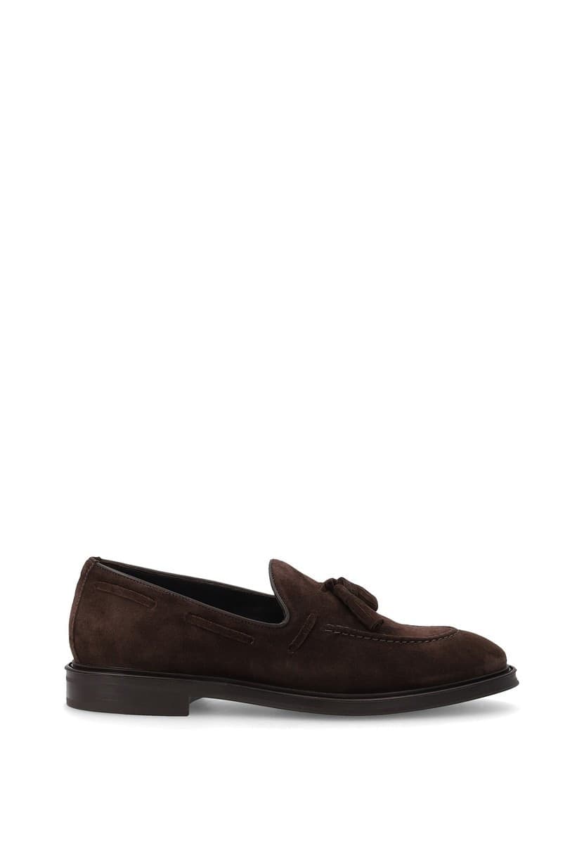 Frau mocassini uomo in camoscio color pepe A71C2 – MARRONE