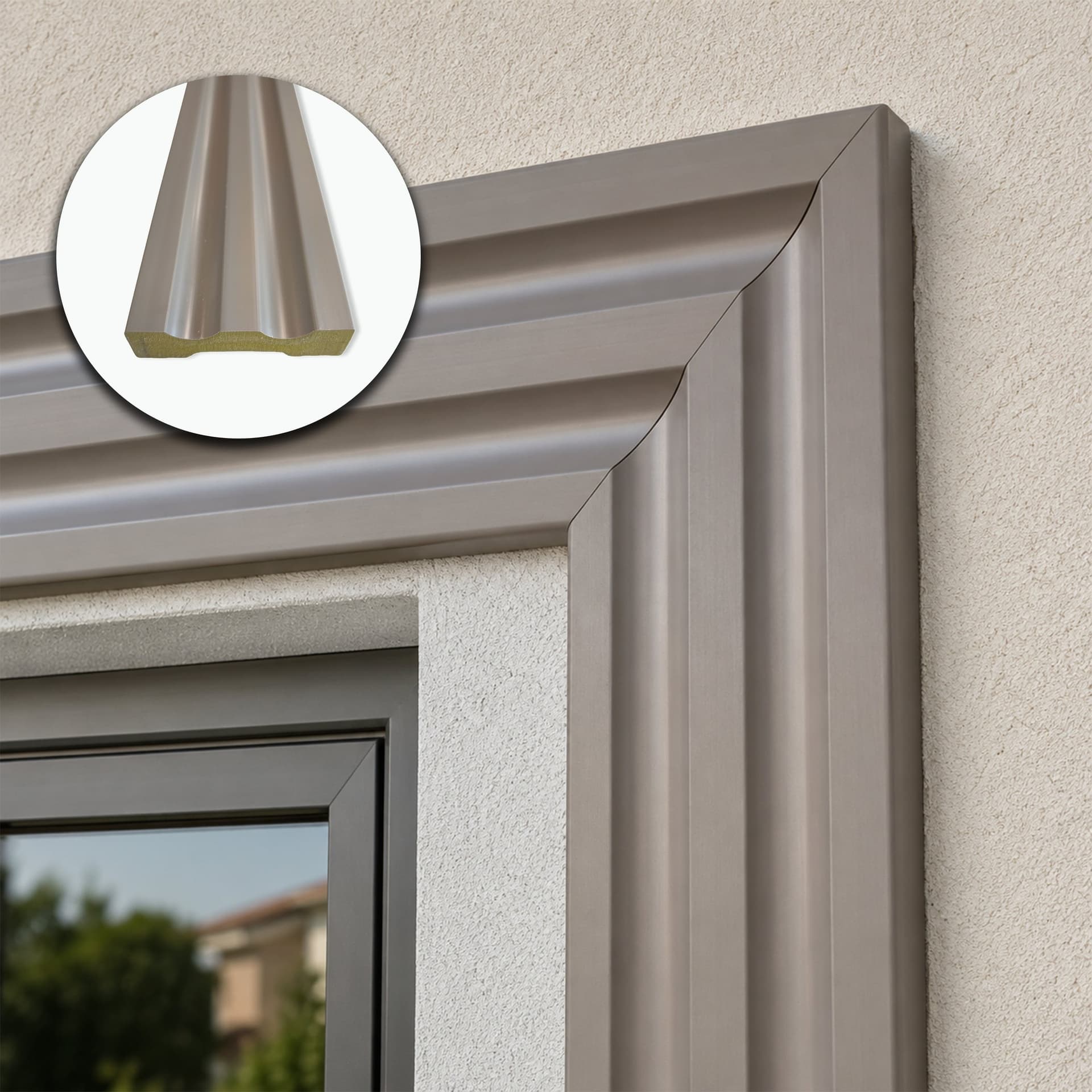 Cornice per Esterno in Polimero HPS 80x20x2500 mm – JH17 – Venduta al Metro Lineare - 2