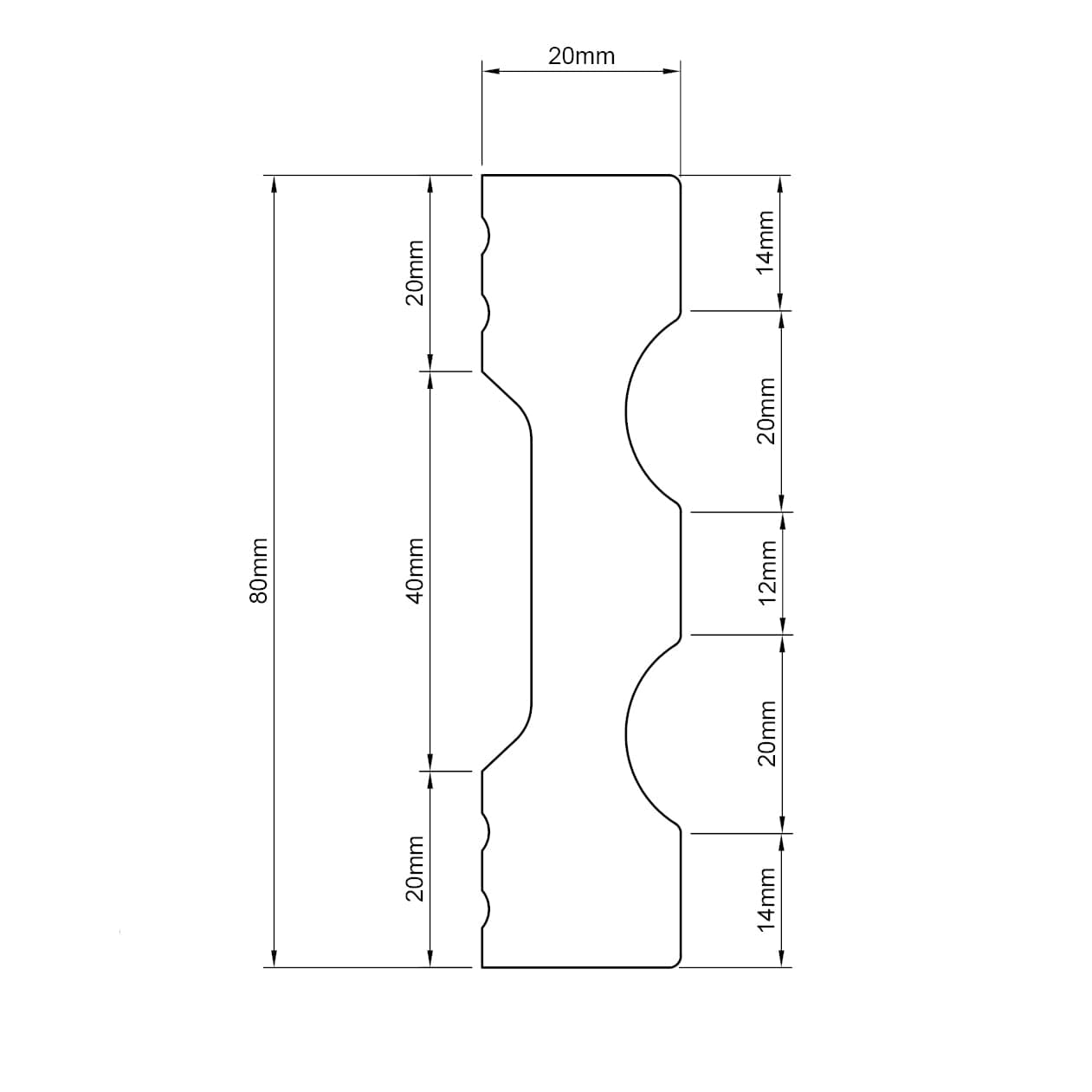 Cornice per Esterno in Polimero HPS 80x20x2500 mm – JH17 – Venduta al Metro Lineare - 5