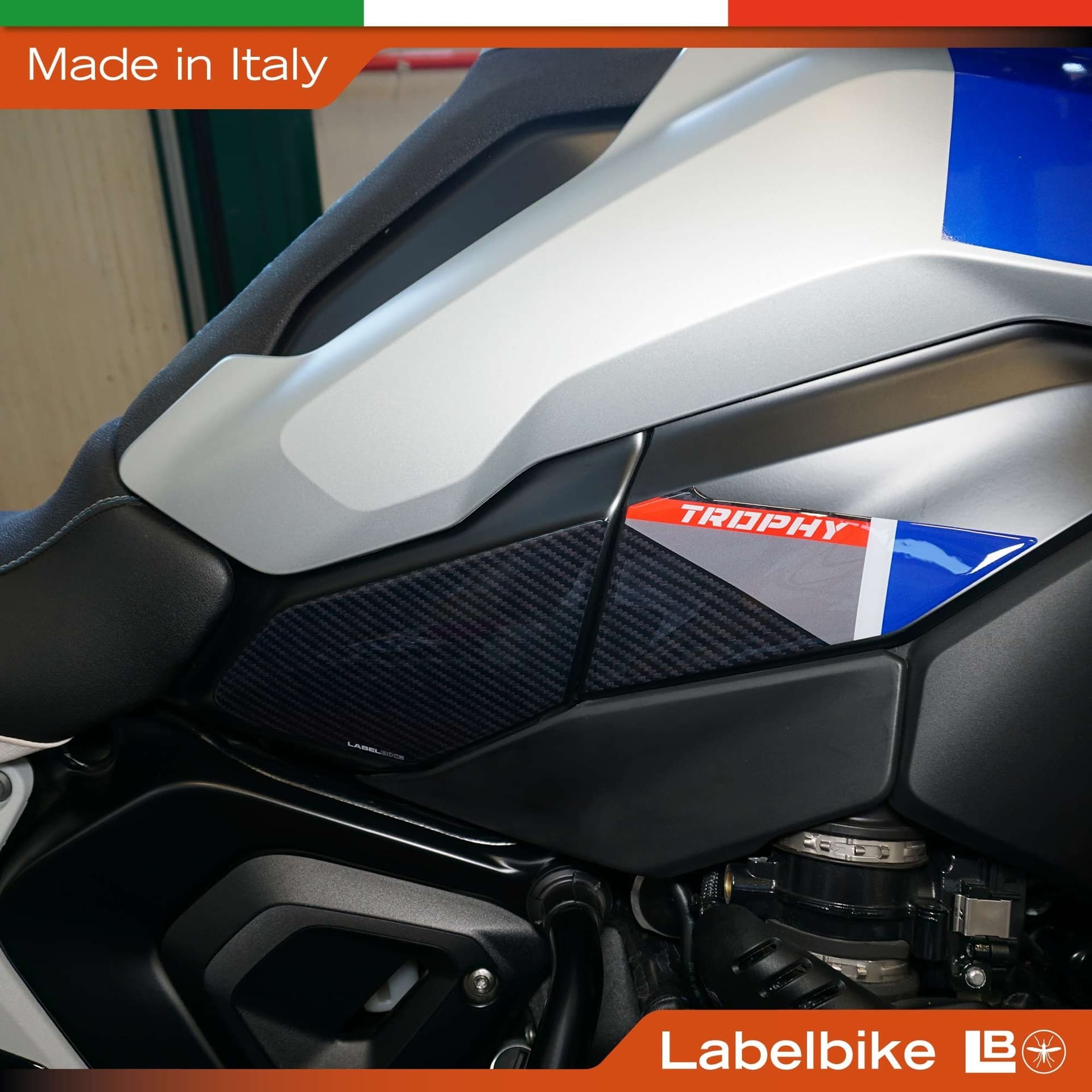Adesivi 3D laterali Sotto serbatoio moto compatibile con BMW R1300 GS 2026 - 8