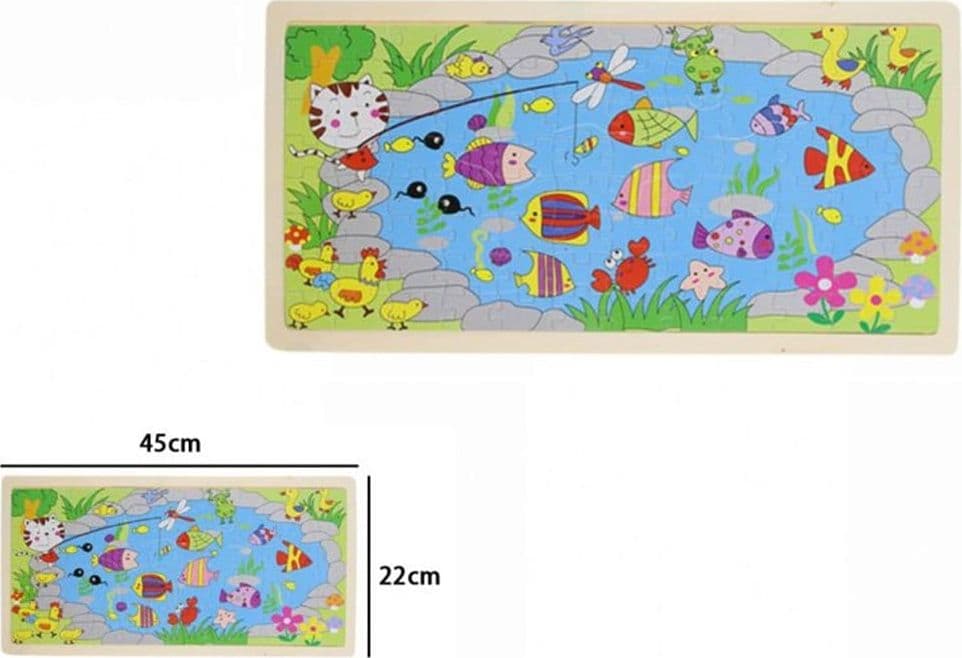 PUZZLE EDUCATIVO LEGNO TEMA ACQUATICO ANIMALI GIOCO REGALO PER INFANZIA BAMBINI 07314 - 2