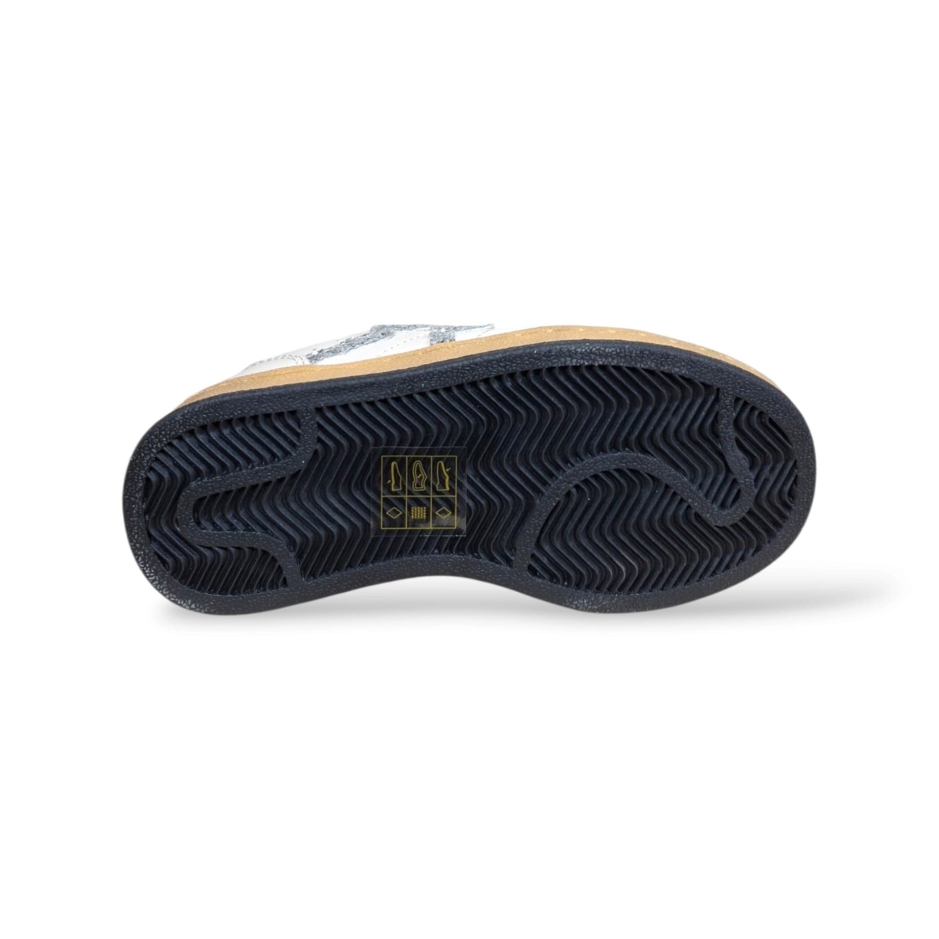 A.S.S.O. Hyper Sneakers Bambine Ragazze Bianco Argento Glitter | Lacci Zip Laterale Stella Glitterata | Taglia 27-37 | Scarpetteria Gica - 5