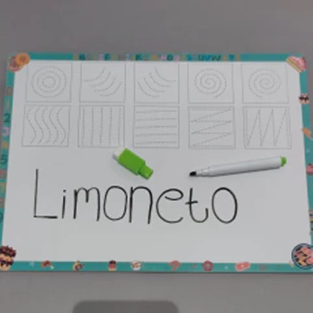 SET PUZZLE LAVAGNA GIOCO IN LEGNO REVERSIBILE EDUCATIVO BAMBINI TEMA COLAZIONE/PRANZO 32374 - 3