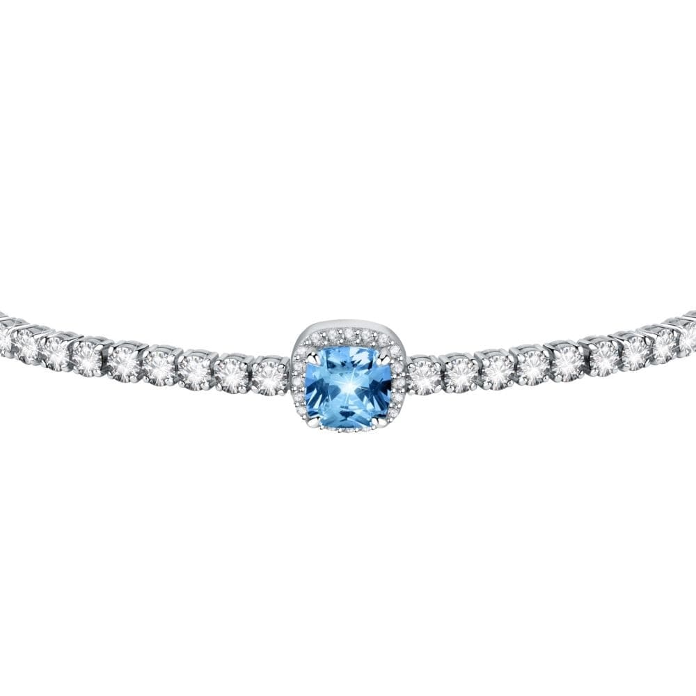 Bracciale Tennis Morellato Tesori Argento Zirconi Azzurri (SAIW112) - 2