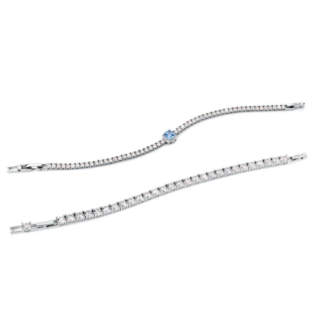 Bracciale Tennis Morellato Tesori Argento Zirconi Azzurri (SAIW112) - 4