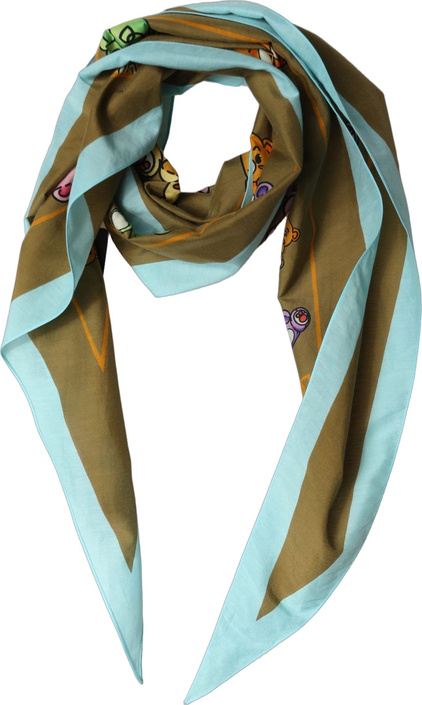 Dolce & Gabbana Men Brown Teddy Bear Cotton Lace Stole Scarf - 2