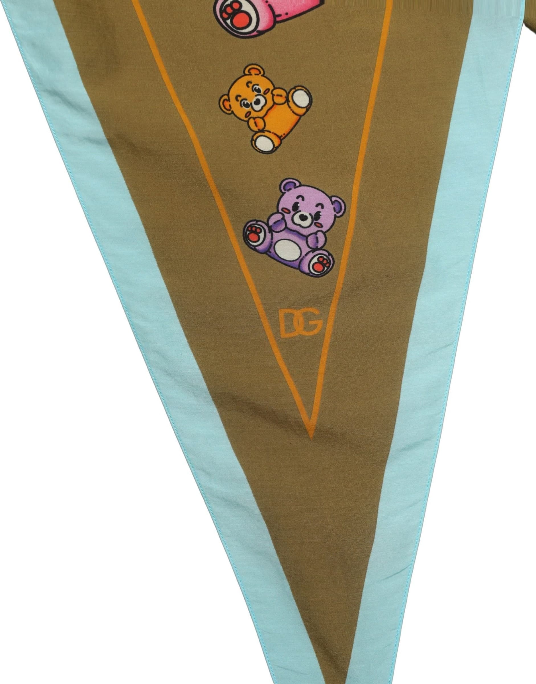 Dolce & Gabbana Men Brown Teddy Bear Cotton Lace Stole Scarf - 5