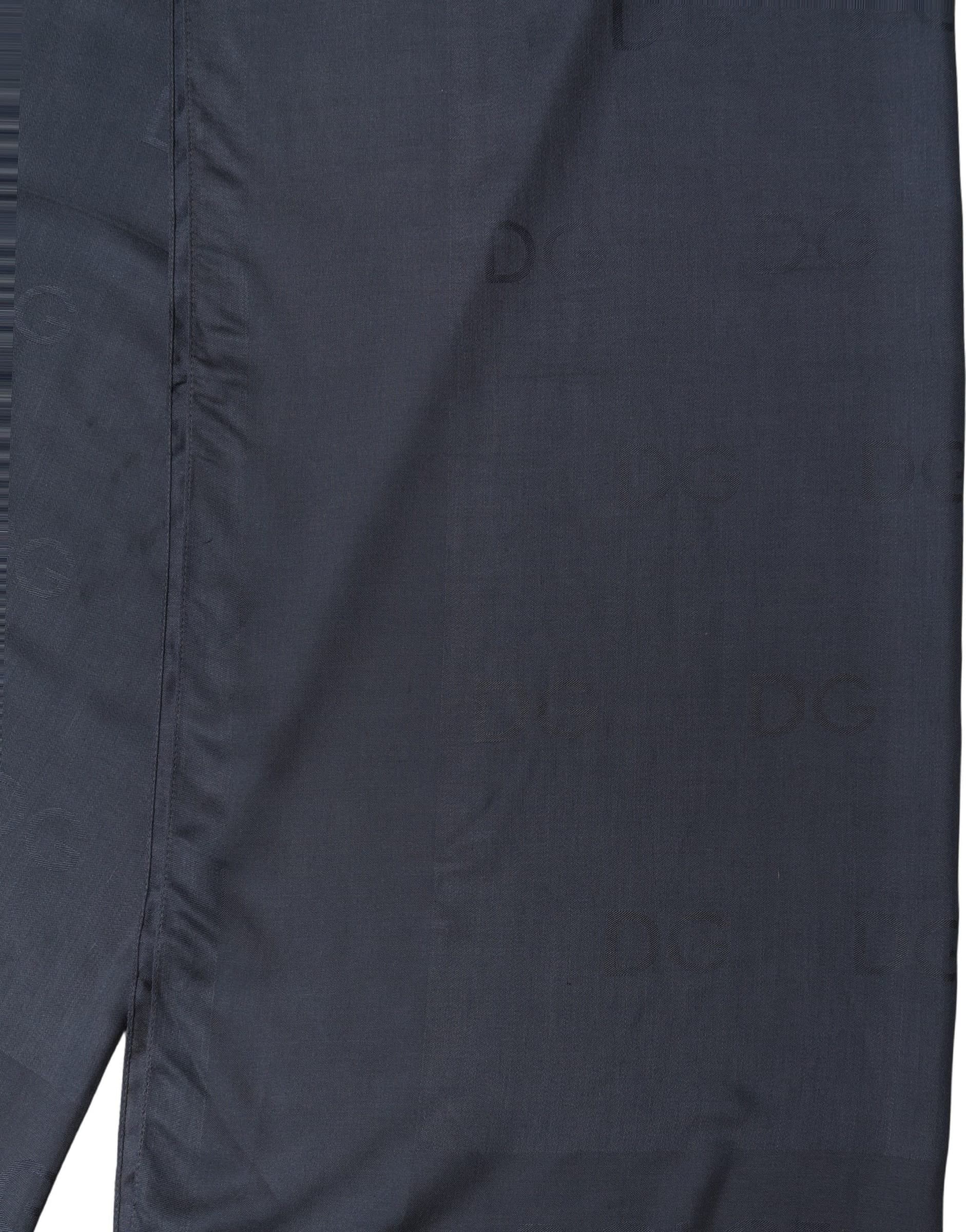 Dolce & Gabbana Dark Blue Modal Frayed Edge Lace Stole Scarf - 4