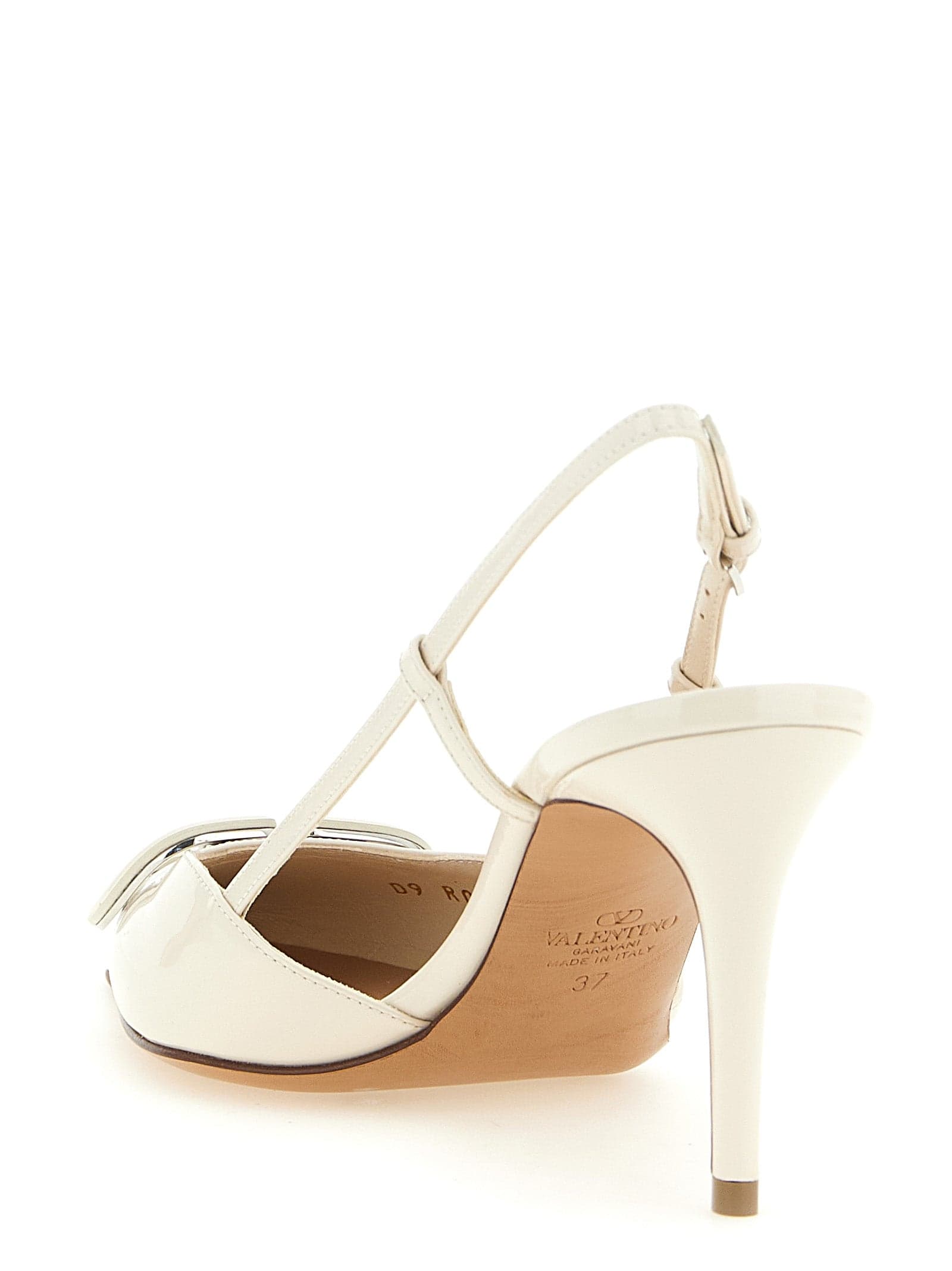 Valentino Garavani White Calfskin High Heel Pumps - 3