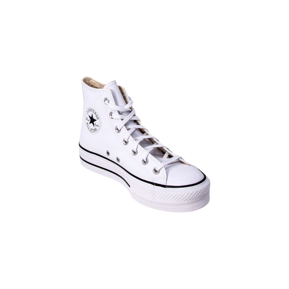 Converse White Polyethylene Platform Sneakers - 3