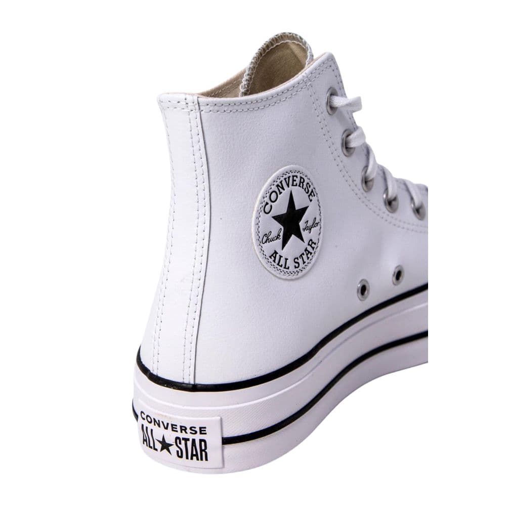 Converse White Polyethylene Platform Sneakers - 4