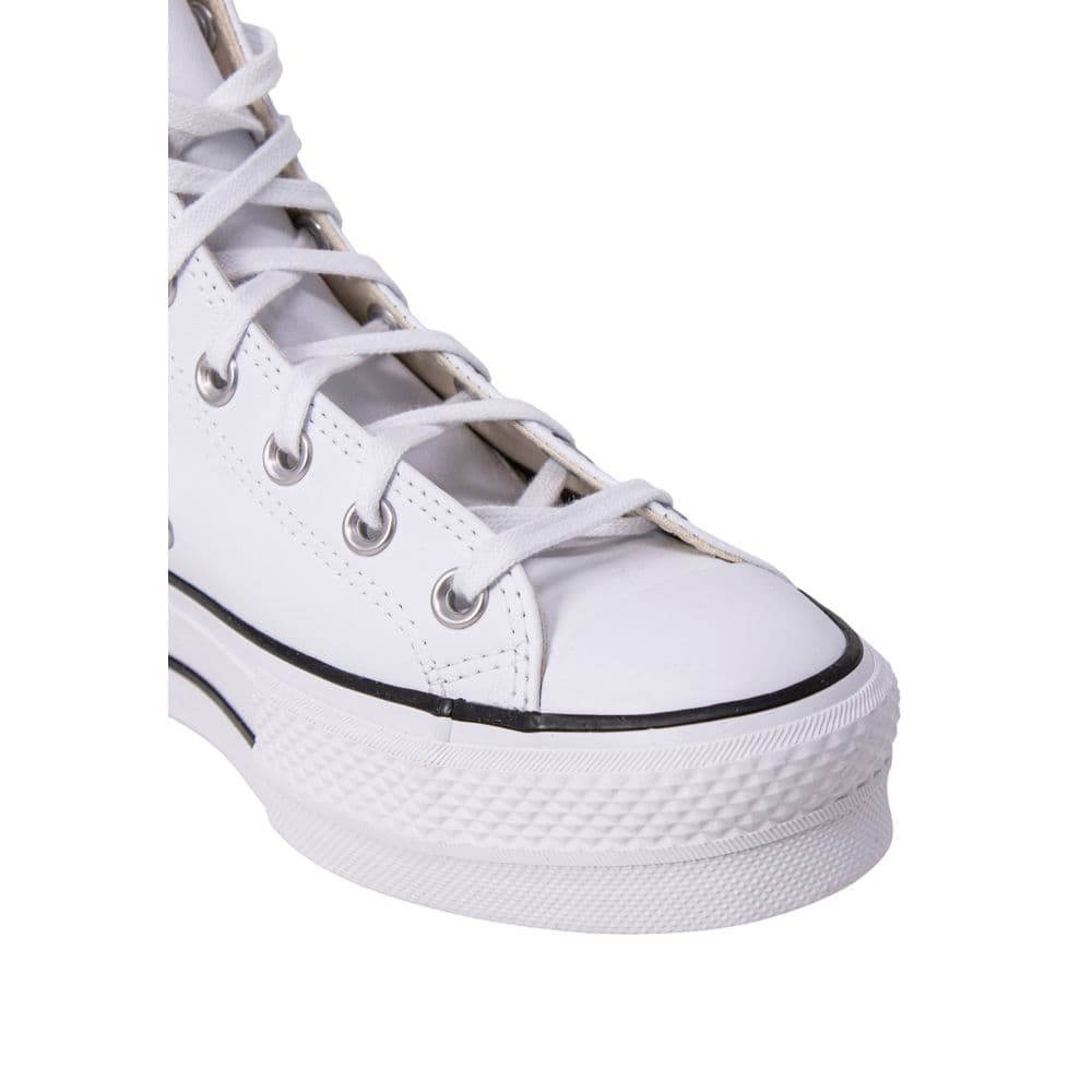 Converse White Polyethylene Platform Sneakers - 5