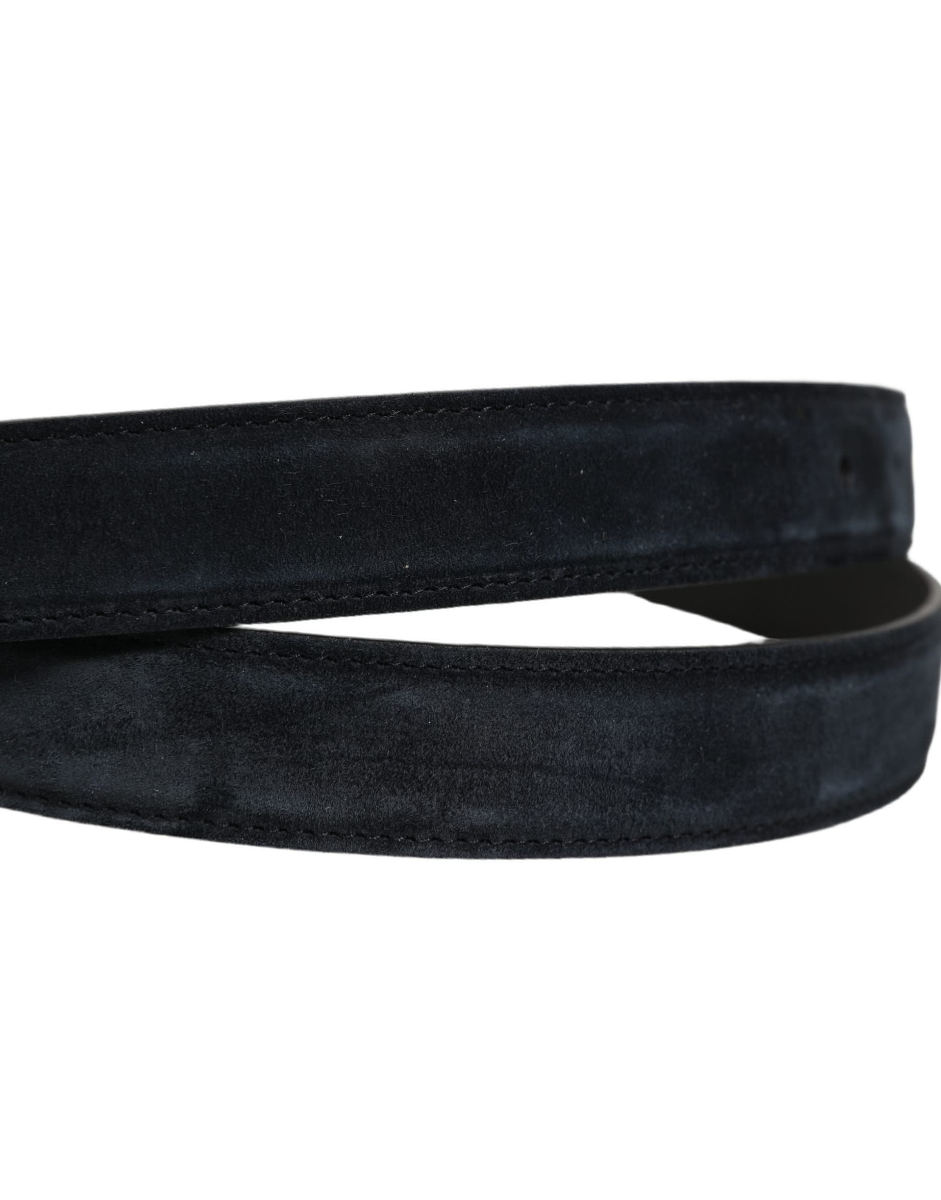Dolce & Gabbana Men Black Leather Gold Tone Metal Buckle Belt - 5