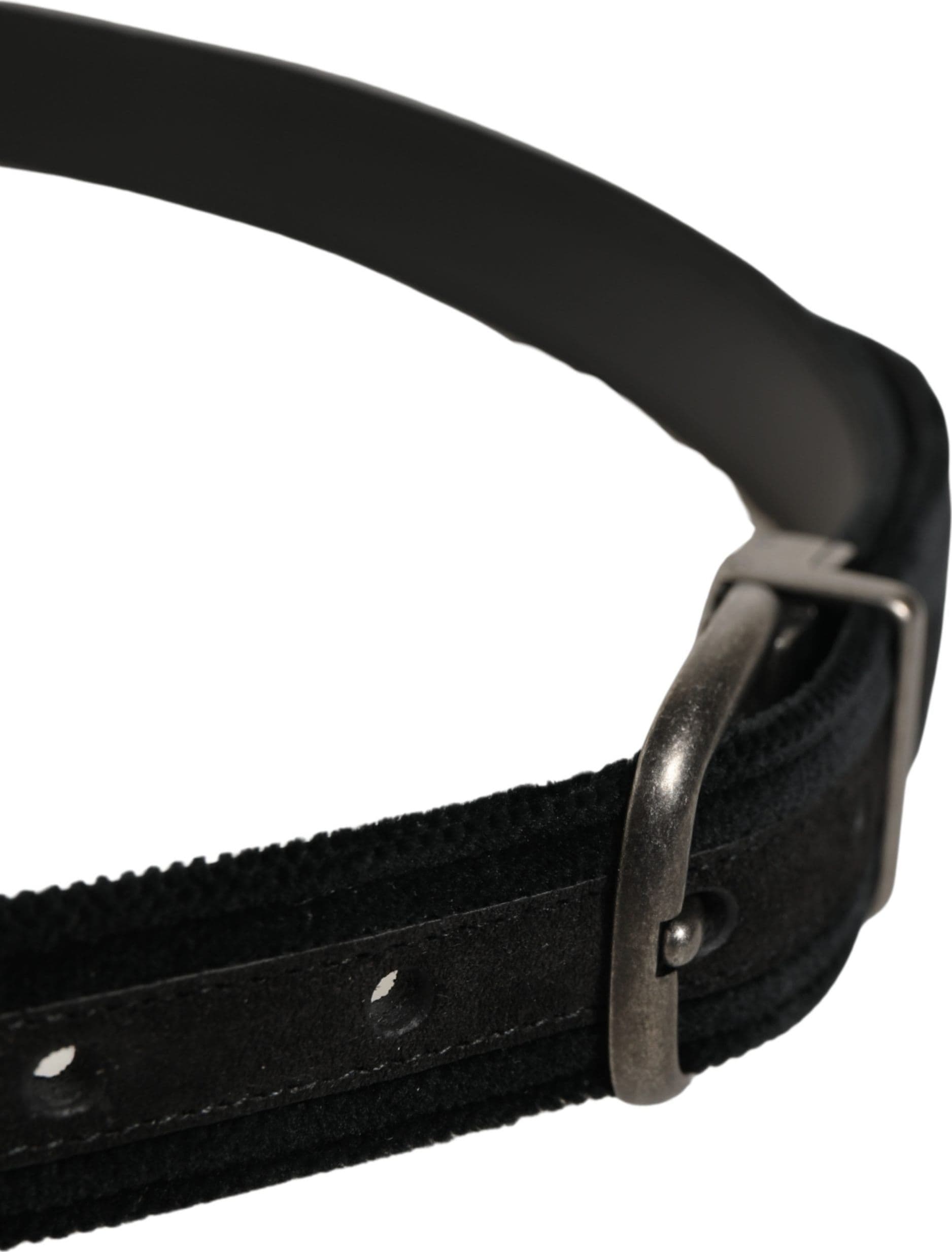 Dolce & Gabbana Black Cotton Metal Buckle Classic Men Belt - 4