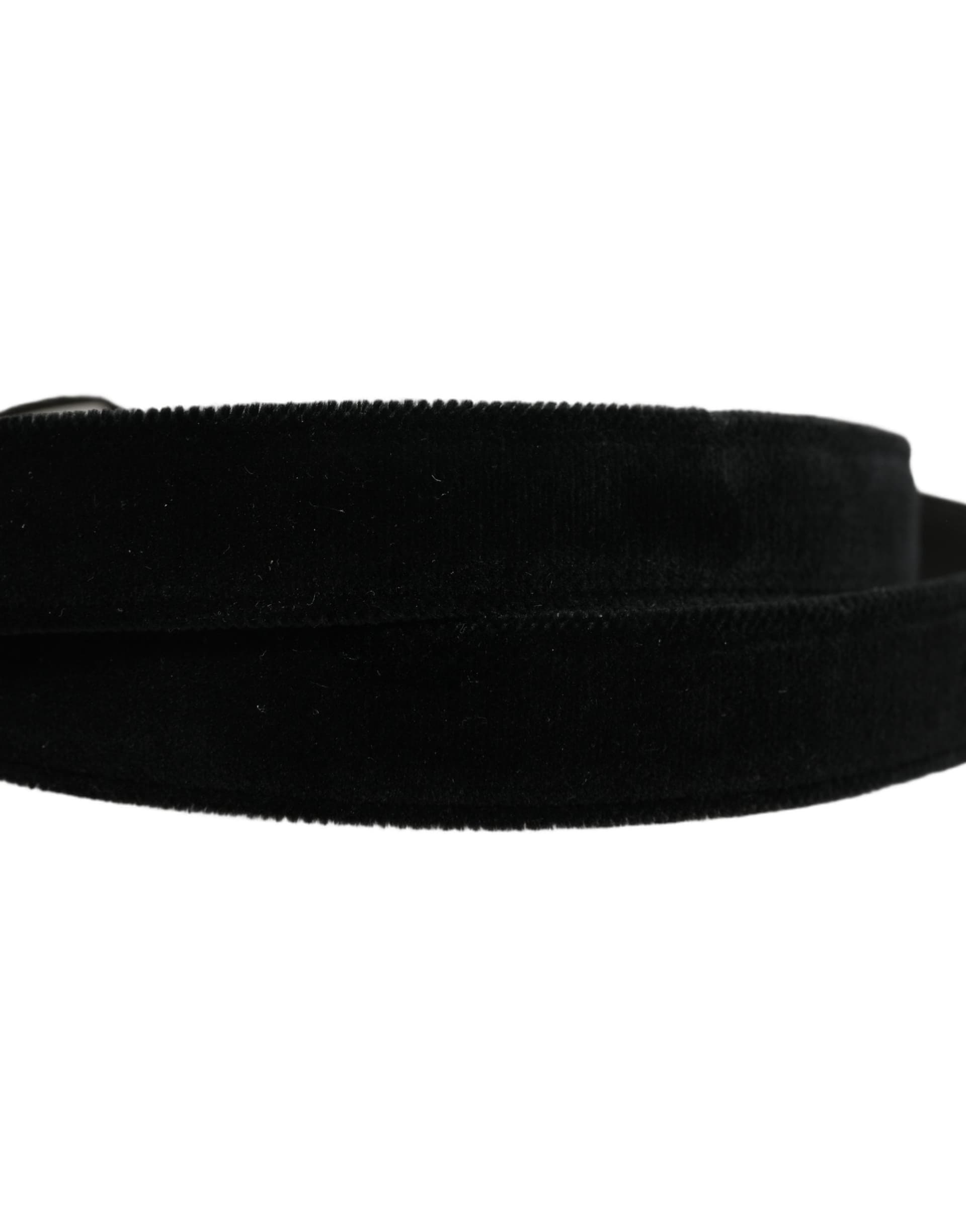 Dolce & Gabbana Black Cotton Metal Buckle Classic Men Belt - 5