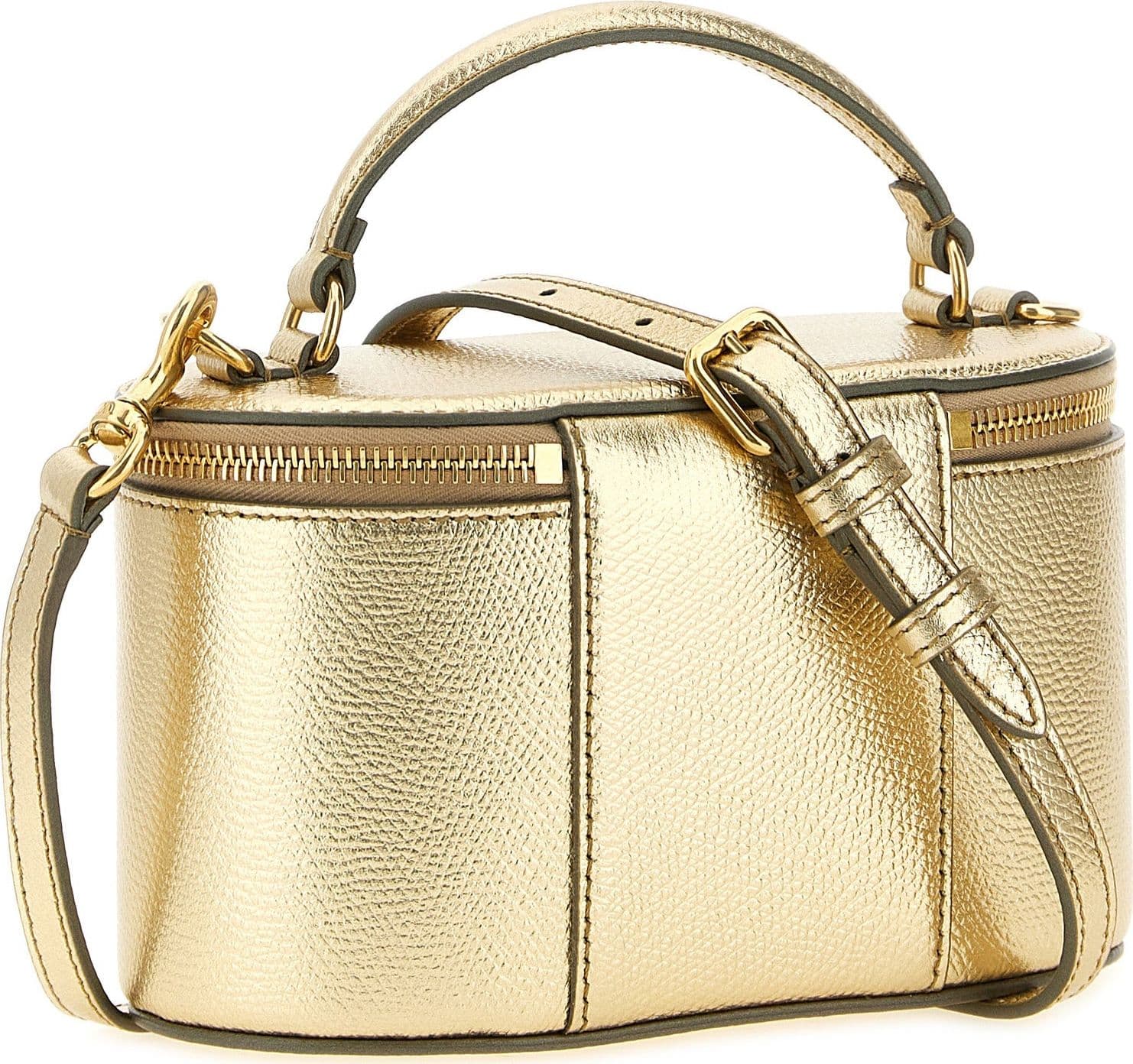 Valentino Garavani Gold Calfskin Handbag - 2