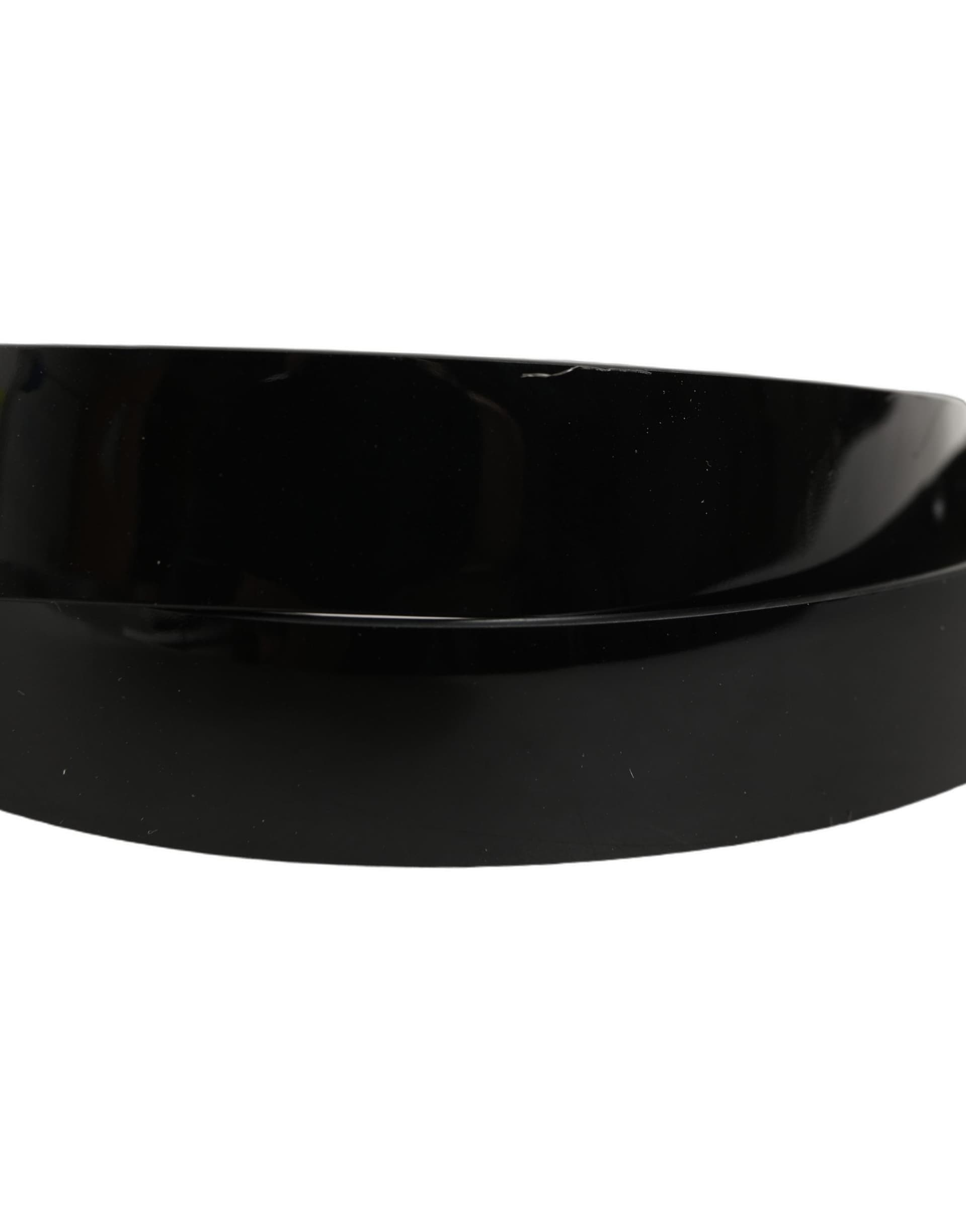 Dolce & Gabbana Black Classic Leather Silver Tone Buckle Belt - 5