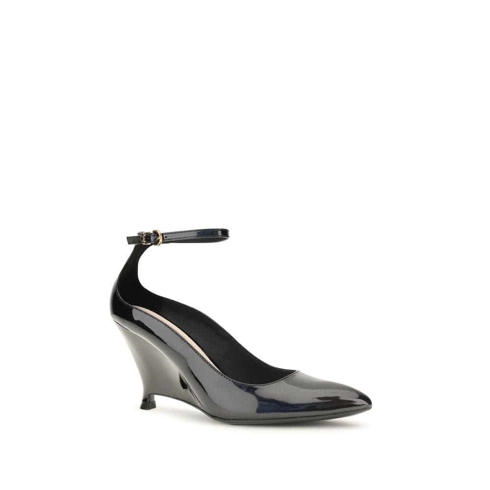 PINKO Black Calf Leather Bos Taurus Platform Pumps - 2