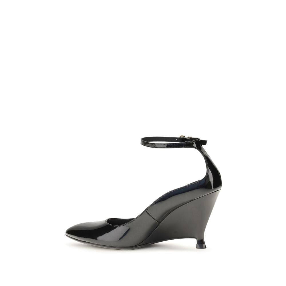 PINKO Black Calf Leather Bos Taurus Platform Pumps - 3
