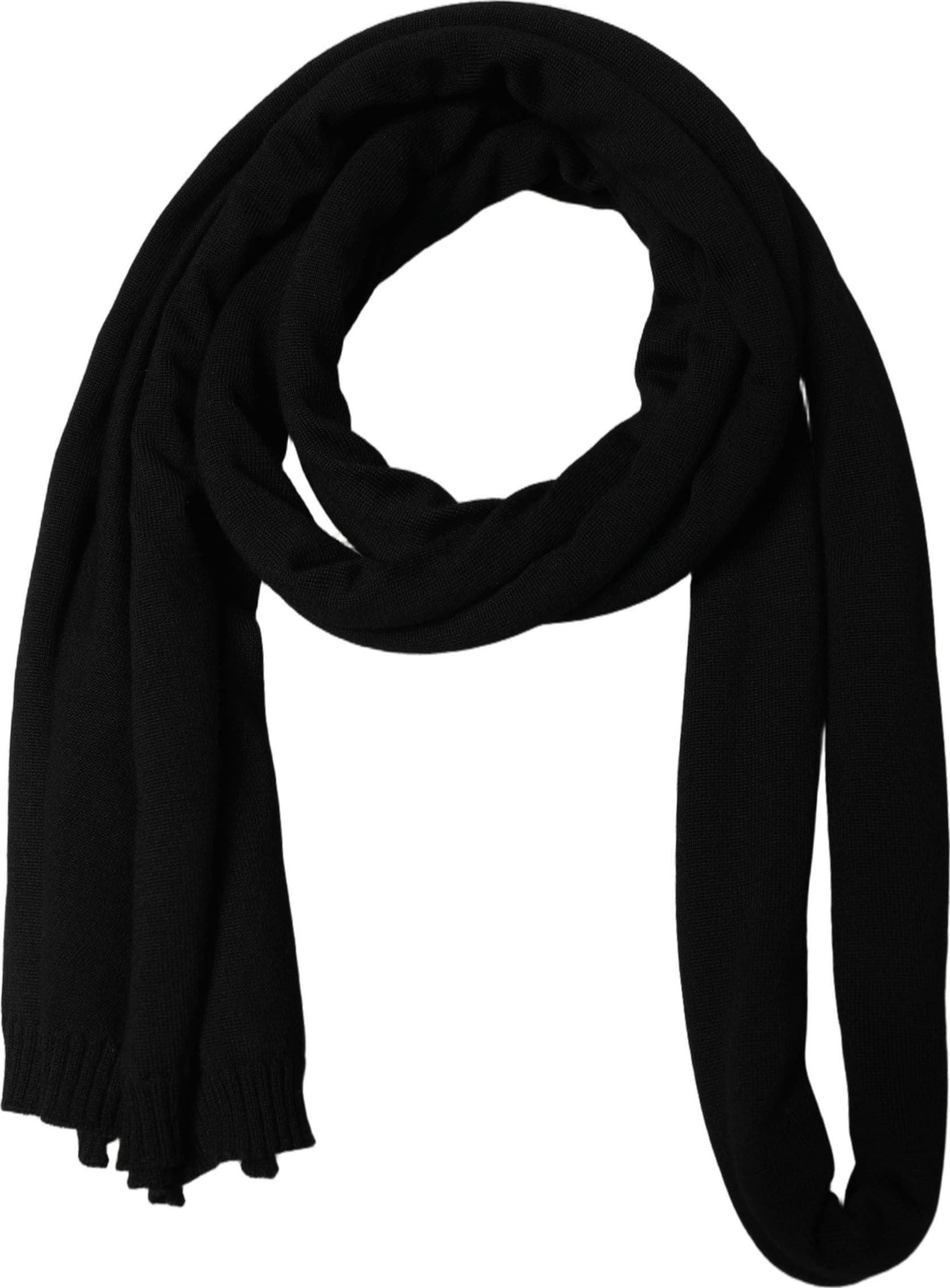Dolce & Gabbana Men Black Wool Knitted Skinny Foulard Scarf - 3