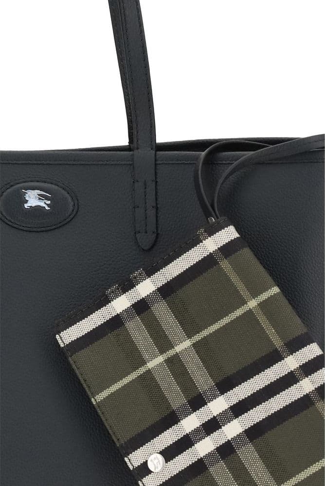 Burberry Black Calf Leather Bos Taurus Shoulder Bag - 4